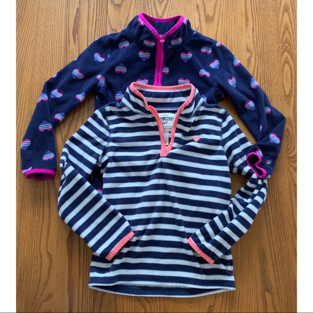 Two Oshkosh fleece pullovers size 4t